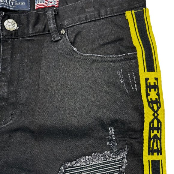 Damati Logo Stripe Slim Fit Jeans (36) - Picture 4 of 9